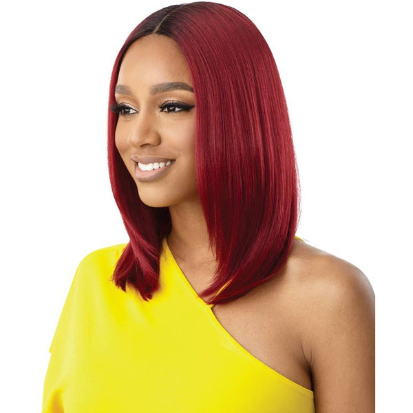 Zury Sis V-Lace Cut Synthetic Hair Lace Part Wig - LP Vcut Caro - Red Velvet