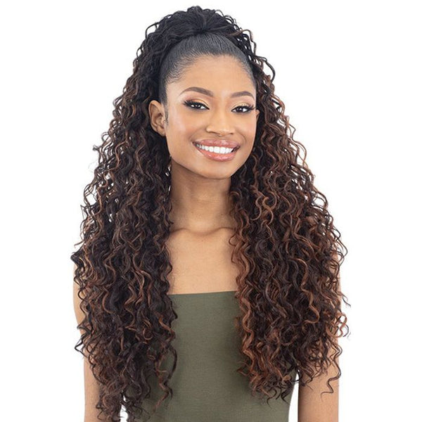 Shake N Go Organique Synthetic Drawstring Ponytail Dominica Curl 28