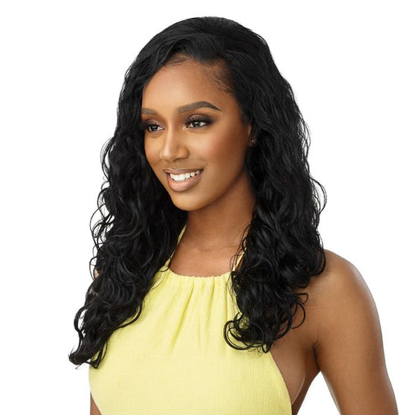 Outre Converti Cap Synthetic Drawstring Half Wig Brazilian Waves