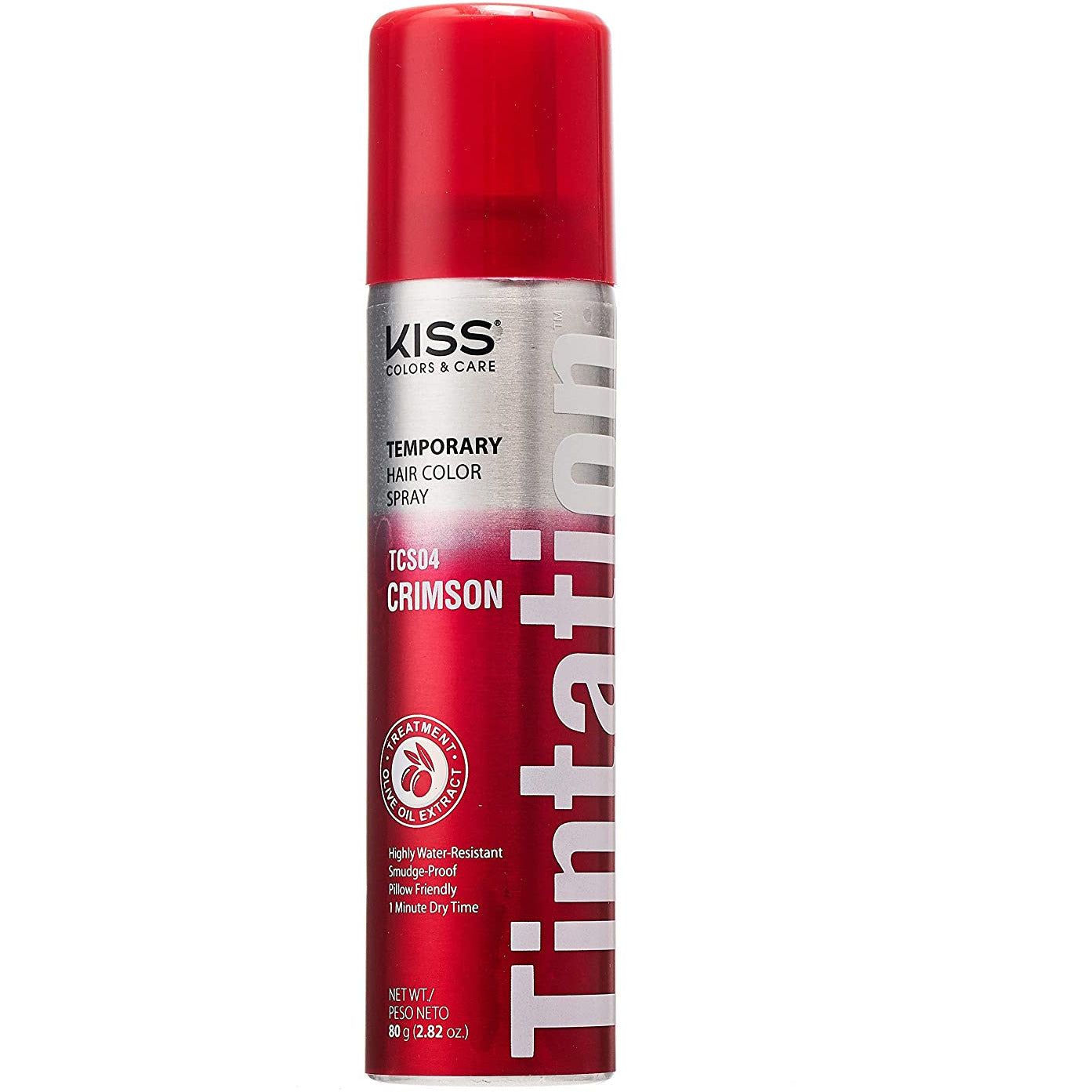 Red by Kiss Tintation Temporary Hair Color Spray 2.82 OZ TCS04 Crims