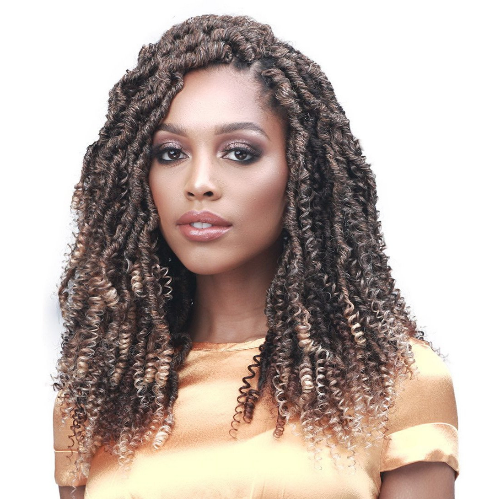 Bobbi Boss Synthetic Crochet Braids - 2X Nu Locs Water Curl Boho Style 14