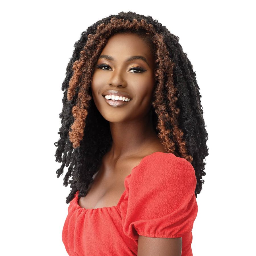 Outre synthetic braid lace front wig x-pression locs bob sale