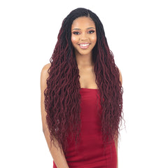 Model Model Synthetic Hair Crochet Braids Glance 3x Wavy Feathered Twist  16'' 0T30