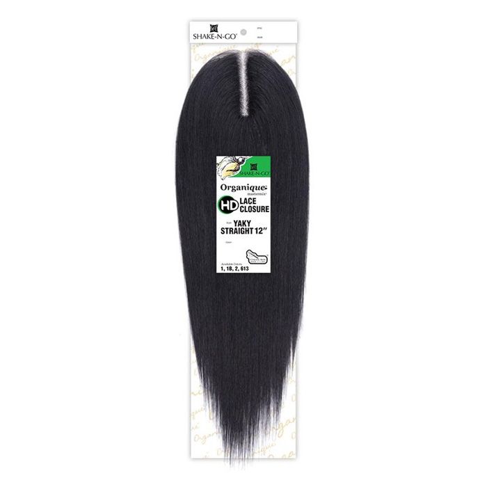 Organique - Yaky Straight 12 HD Lace Closure Organique 1B - Off Black